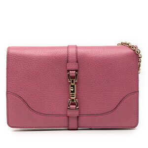 GUCCI Pink Leather Jackie Shoulder Bag